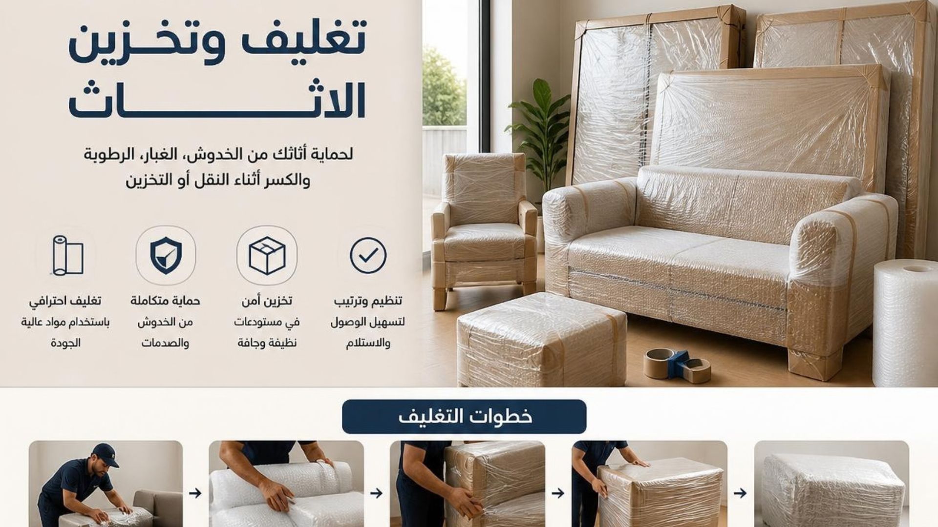 تغليف وتخزين الأثاث