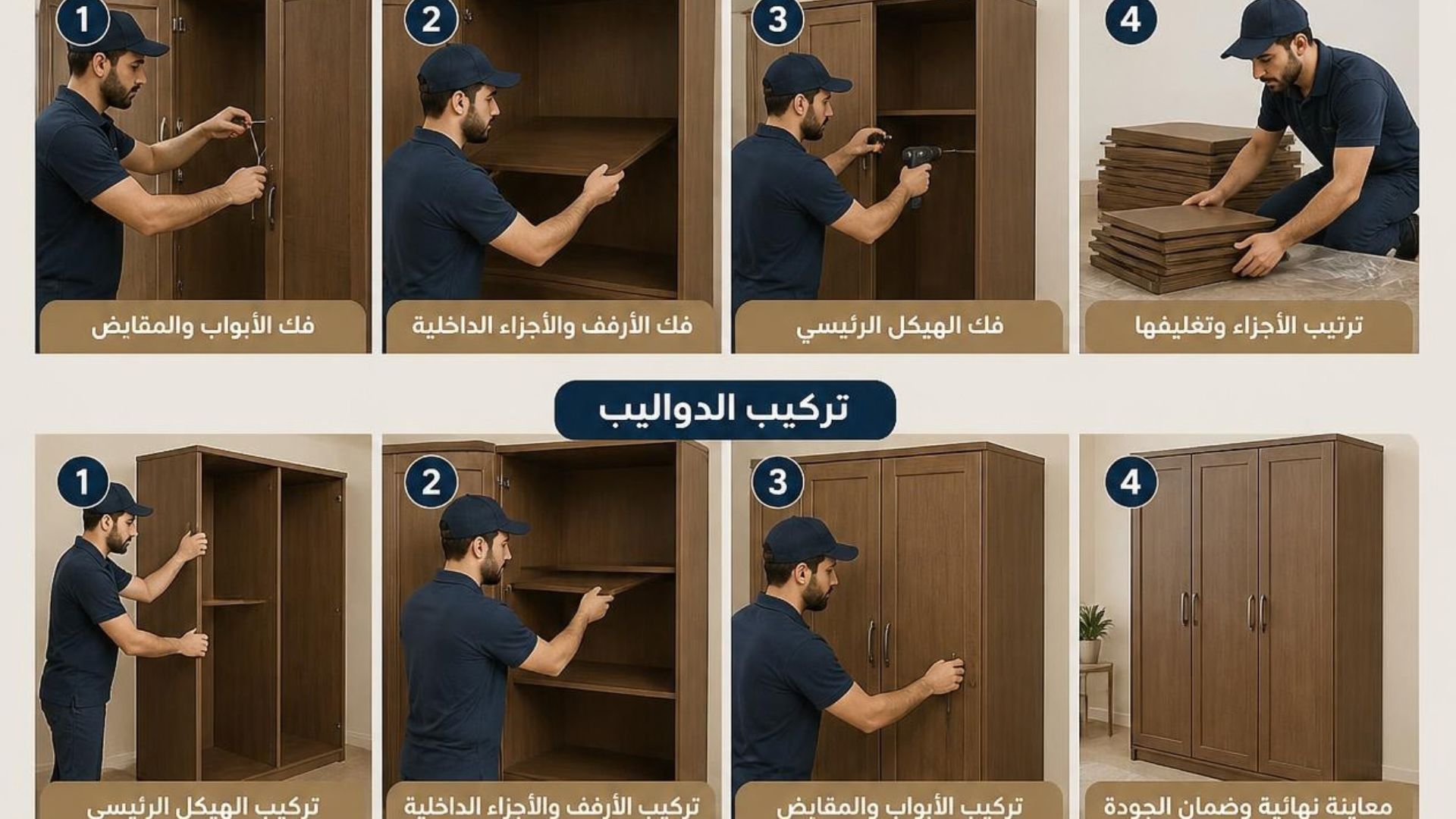 فك وتركيب الدواليب والخزائن